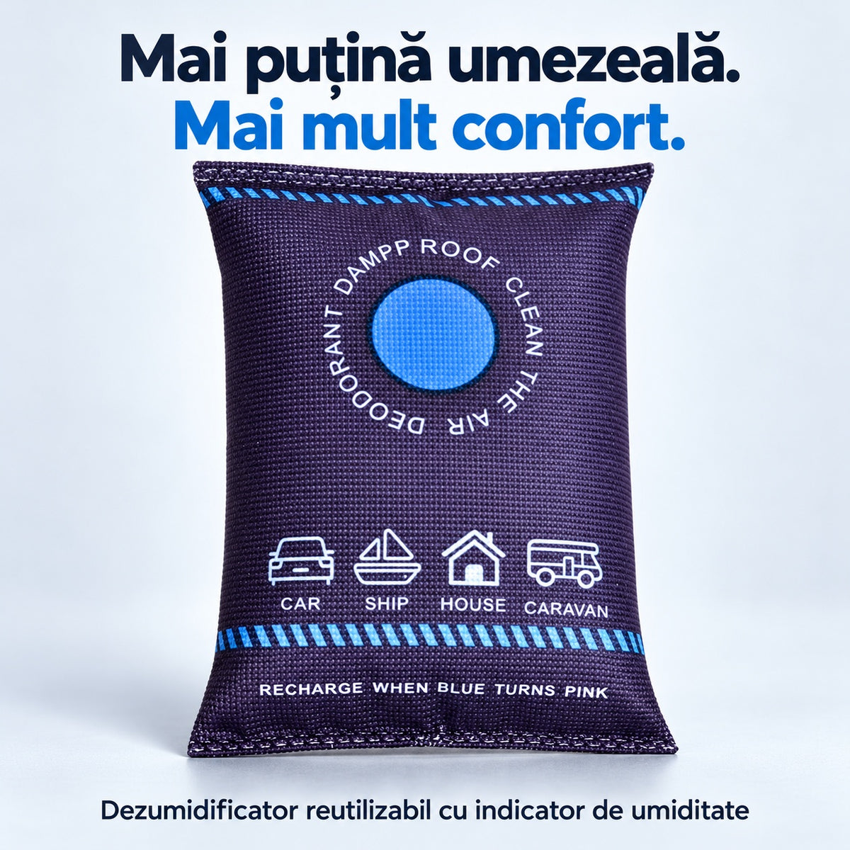 Dezumidificator mutifunctional reincarcabil