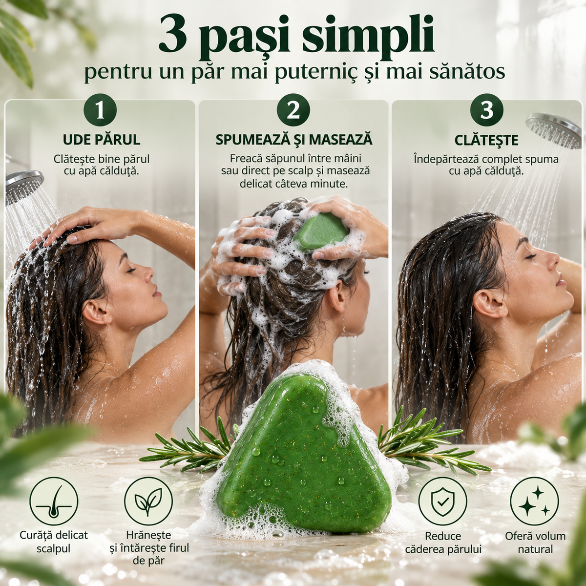 NaturSoap - Sampon solid natural pentru cresterea parului