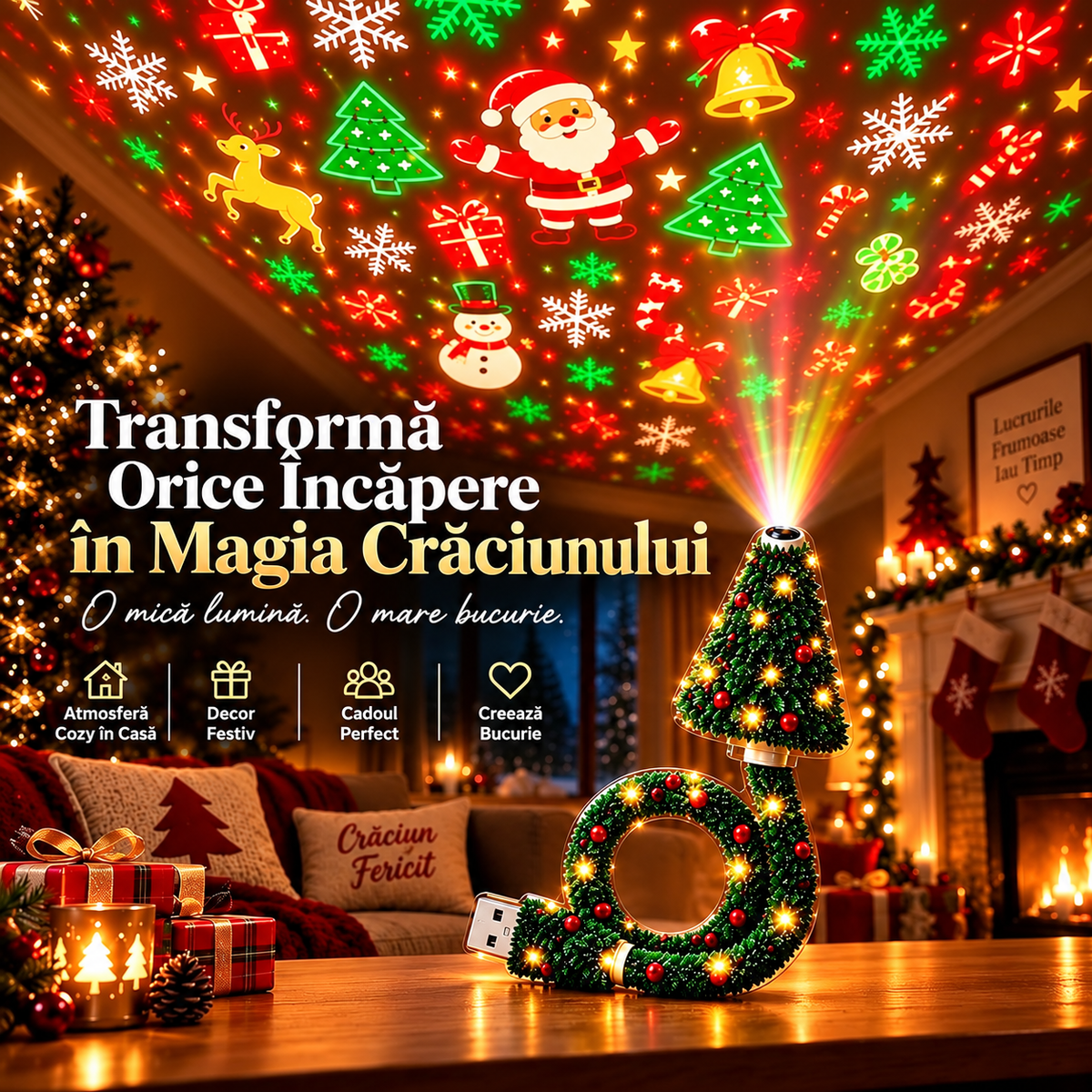 Christmas Magic Projector™ – Proiectorul care aduce magia Crăciunului în casa ta. 🎄✨