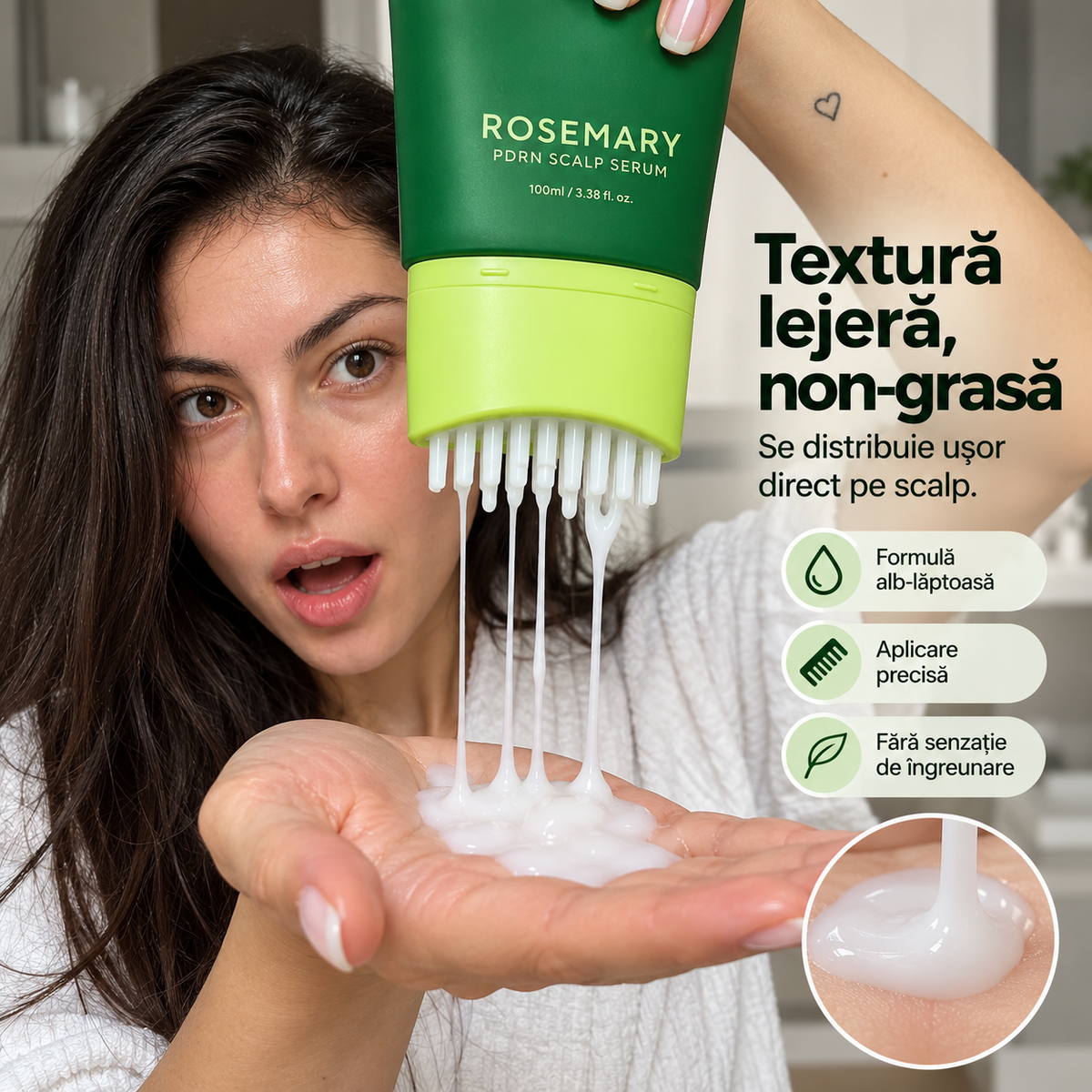 K-Hair PDRN – Ser cu Rozmarin pentru Scalp și Creșterea Sănătoasă a Părului, 100 ML